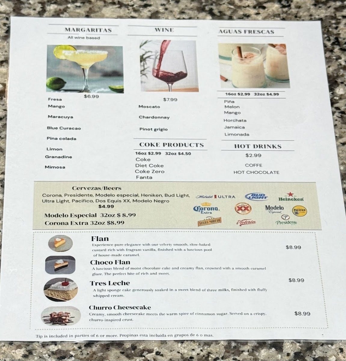 El Castillo Market & Restaurant Menu - Image 2